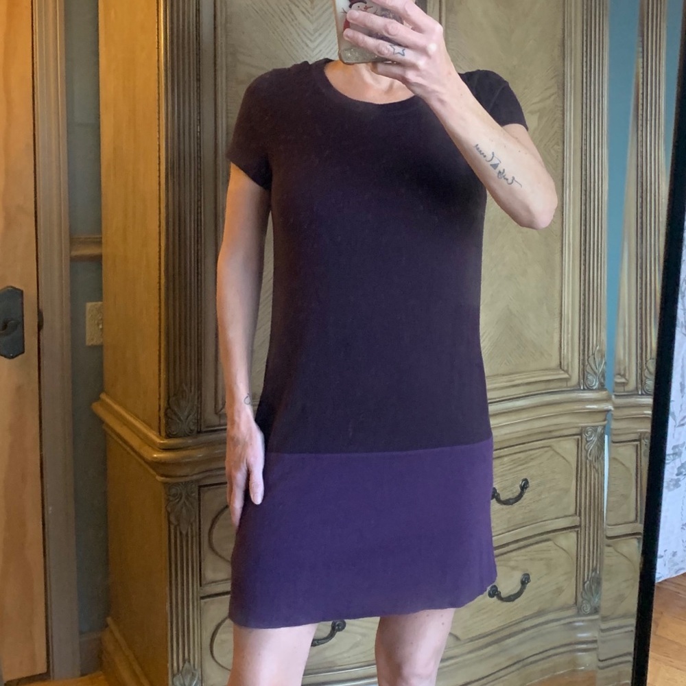 NWT Gap Woman’s Two Tone Color Block Plum Slip Dress Small
